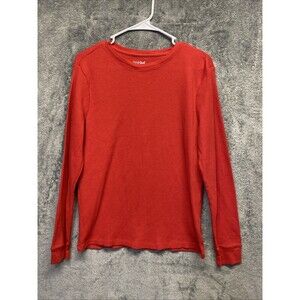Cat & Jack Boys Red Long Sleeve Henley Size XL 16